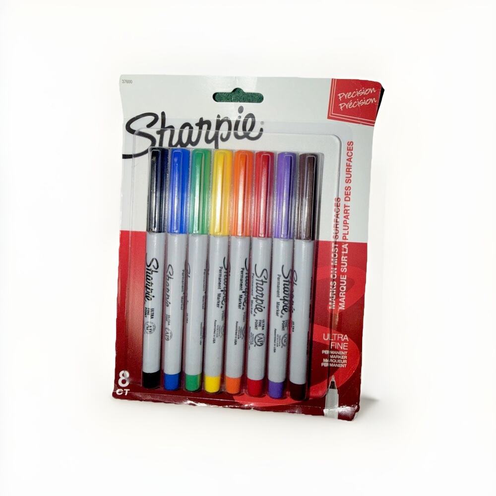 The Original Sharpie ULTRA FINE Point Assorted Colors Permanent Markers 8 Count